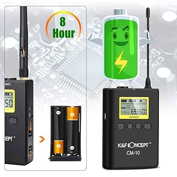 ワイヤレスピンマイク　K&F CONCEPT UHF CM-10 K&F Concept 100 Channels UHF Wireless Lavalier Lapel